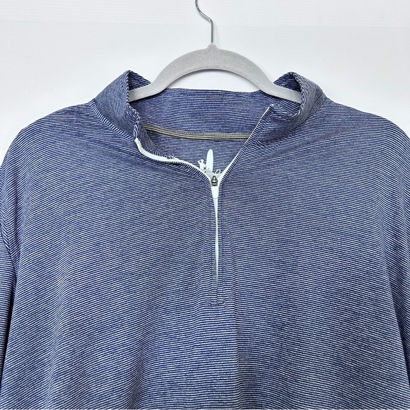 Johnnie-O Vaughn Striped 1/4 Zip Performance Pull Over Size XXL - Picture 3 of 9